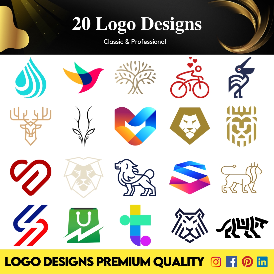 20-Business Logo Collection-(20-Logos Bundle Pack) preview image.