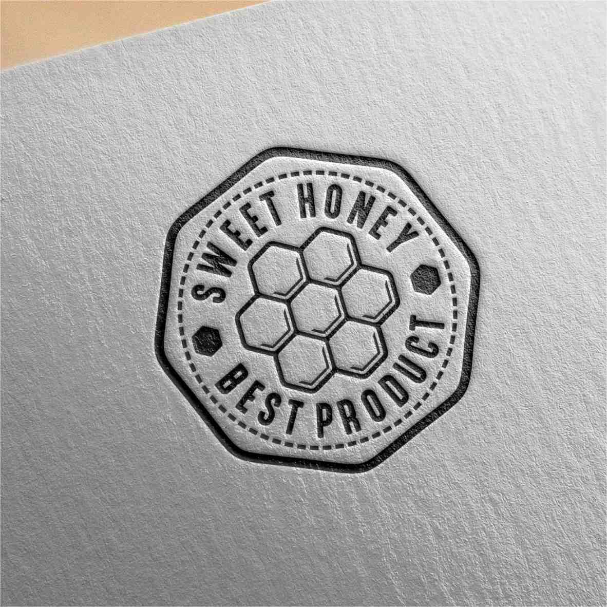 17 natural honey bee logo collection 4 871