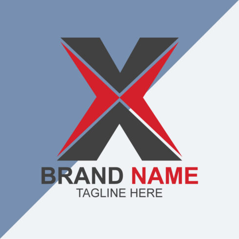 Unique X letter logo template design cover image.