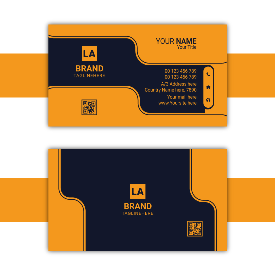 Business Card Template Design preview image.