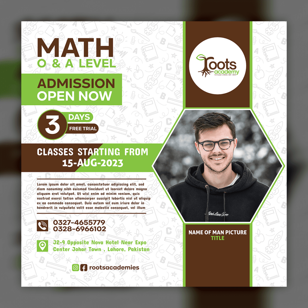 Professional Admission Social Media Post Template Design - MasterBundles