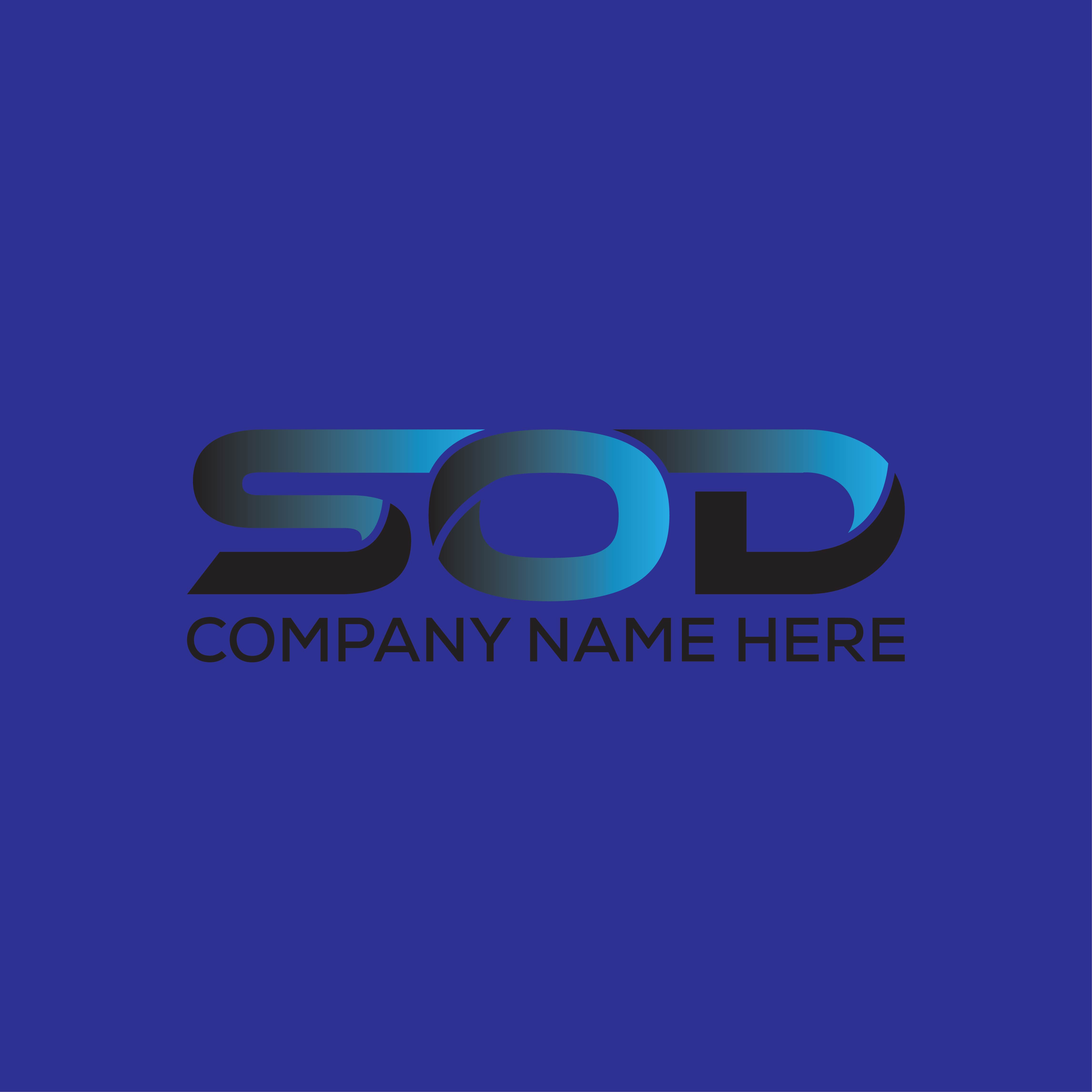 Letter SOD Logo or Icon Design Vector Image Template preview image.
