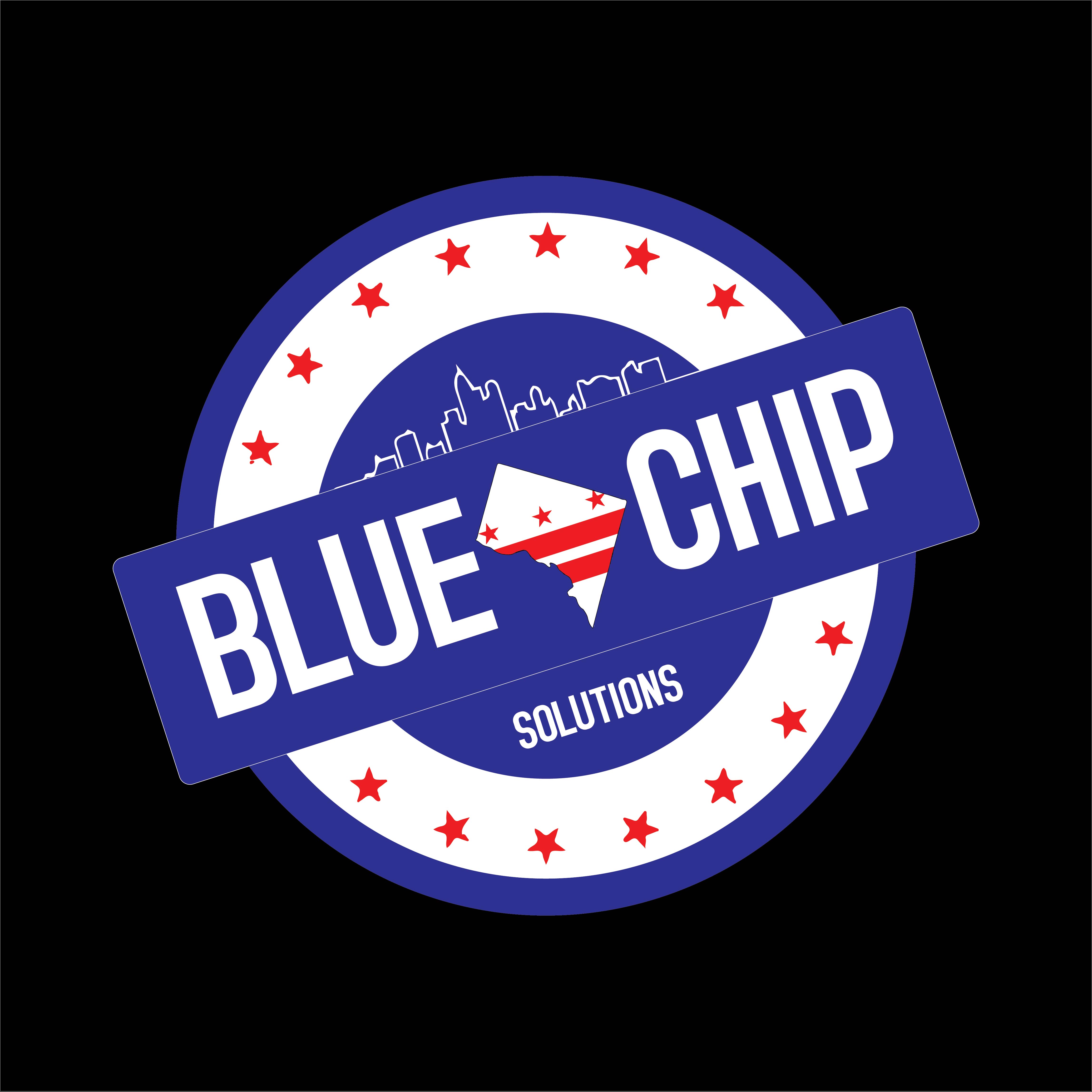 Blue Chip Solutions Logo or Icon Design Vector Image Template preview image.