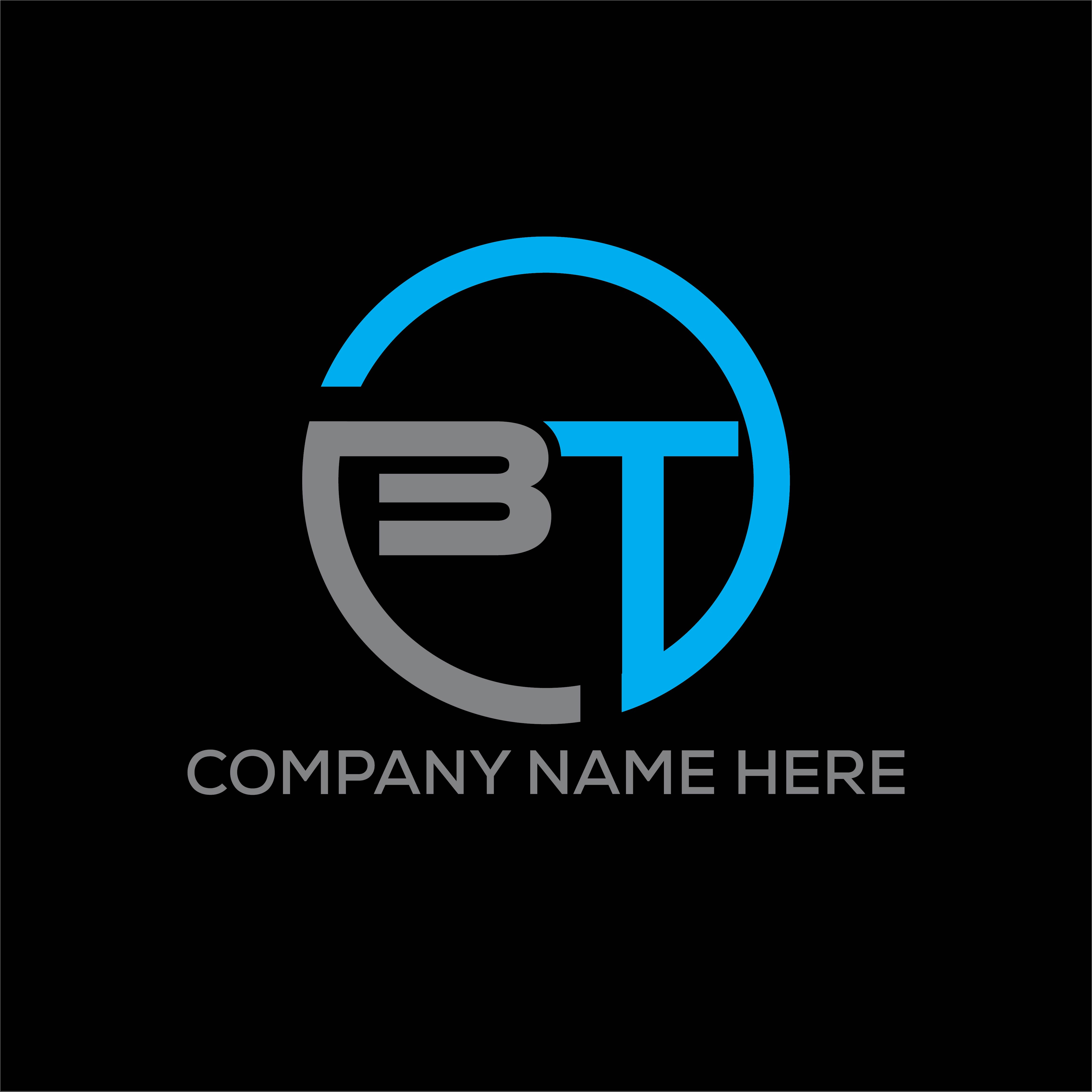 Letter BT Logo or Icon Design Vector Image Template preview image.