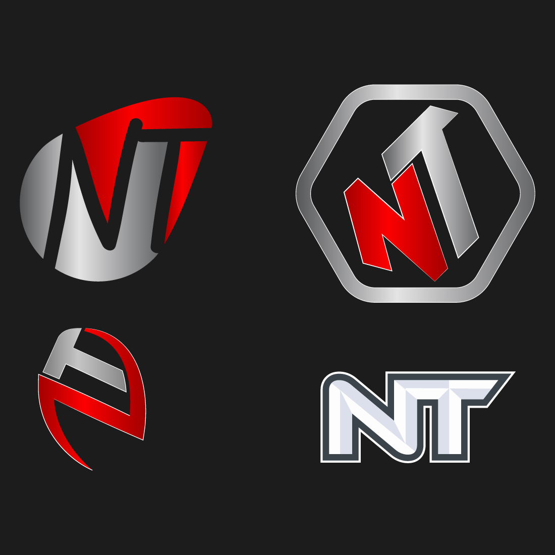 NT letter logo icon vector preview image.