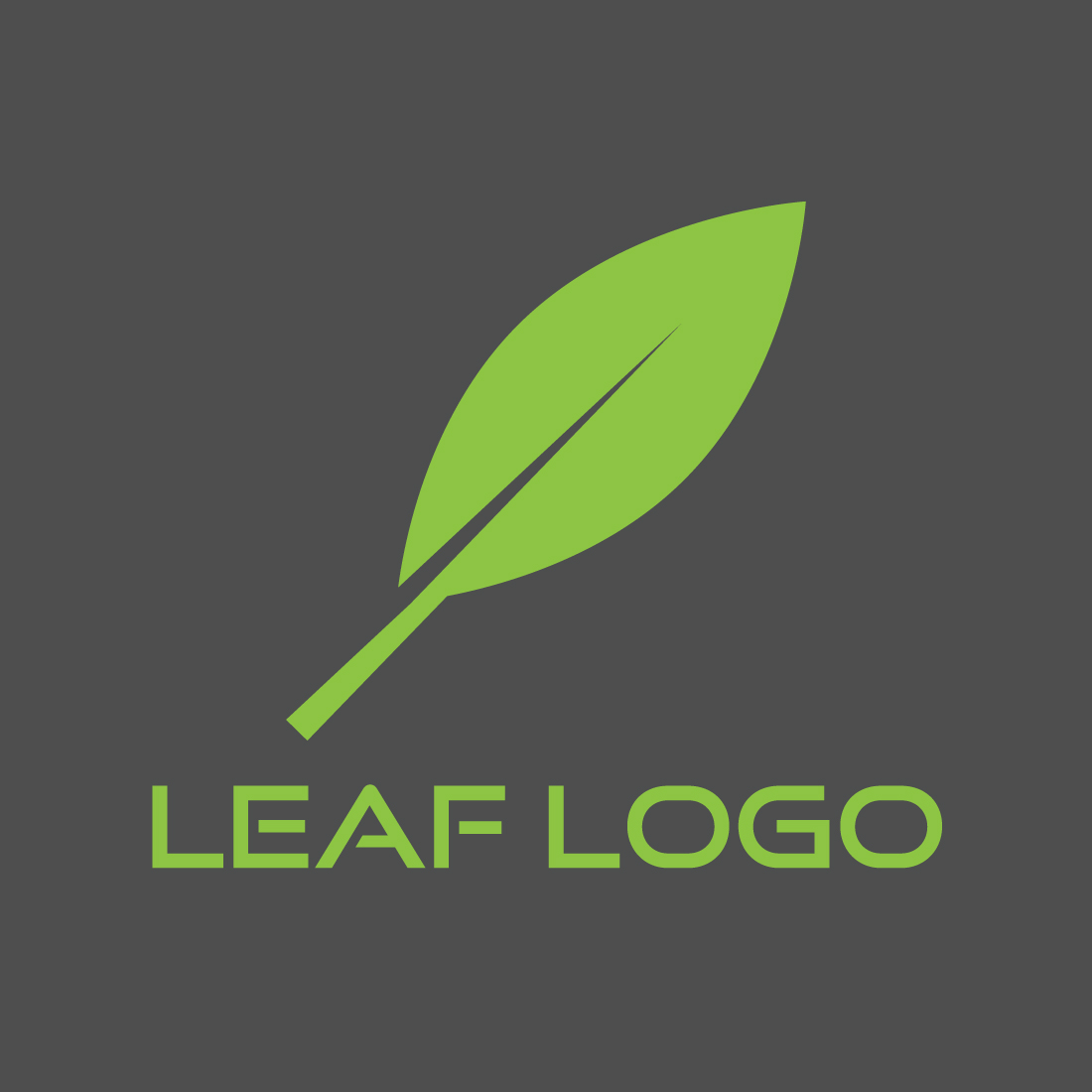 Green leaf logo, Simple leaf logo, Modern leaf logo, Creative leaf logo, Unique leaf logo, Stylish leaf logo, Vector file & template cover image.