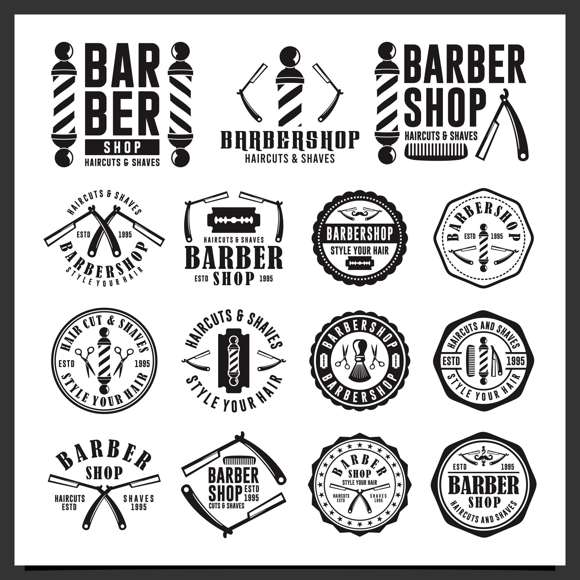 27 barbershop logo design collection 2 960