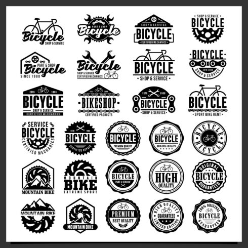 27 Bicycle logo design collection - $15 cover image.