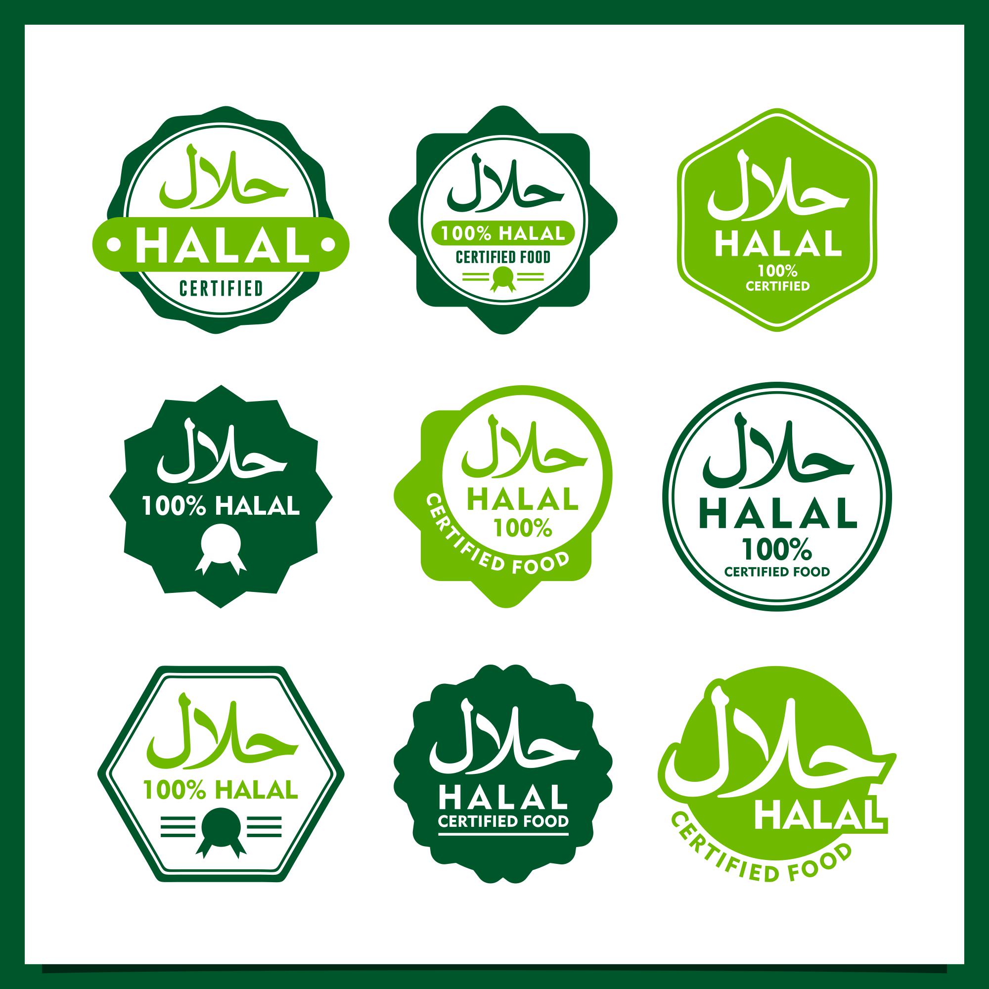 27 Halal food logo collection - $12 preview image.