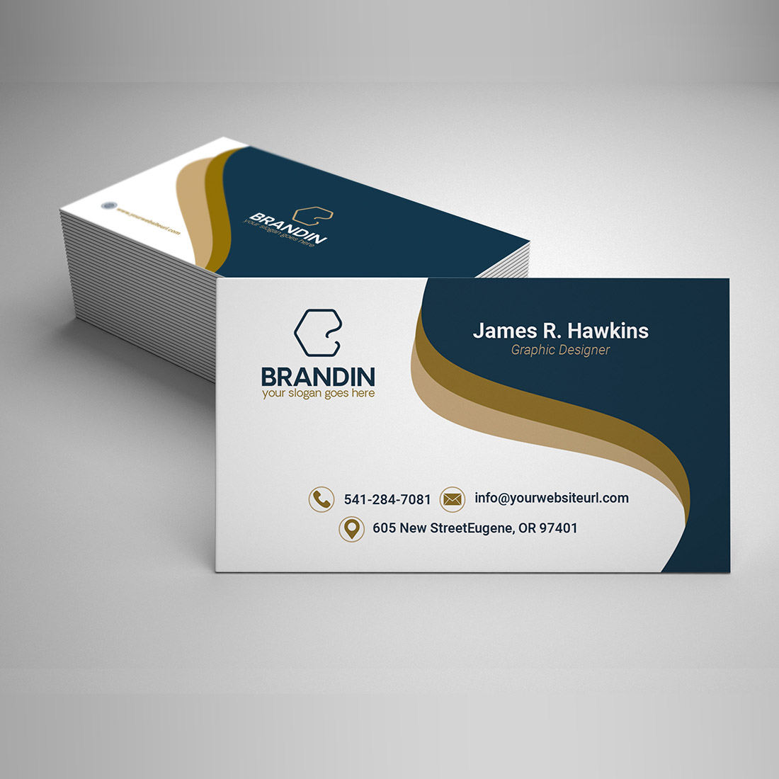 modern & creative business card 4 color variation Bundles 2024 preview image.