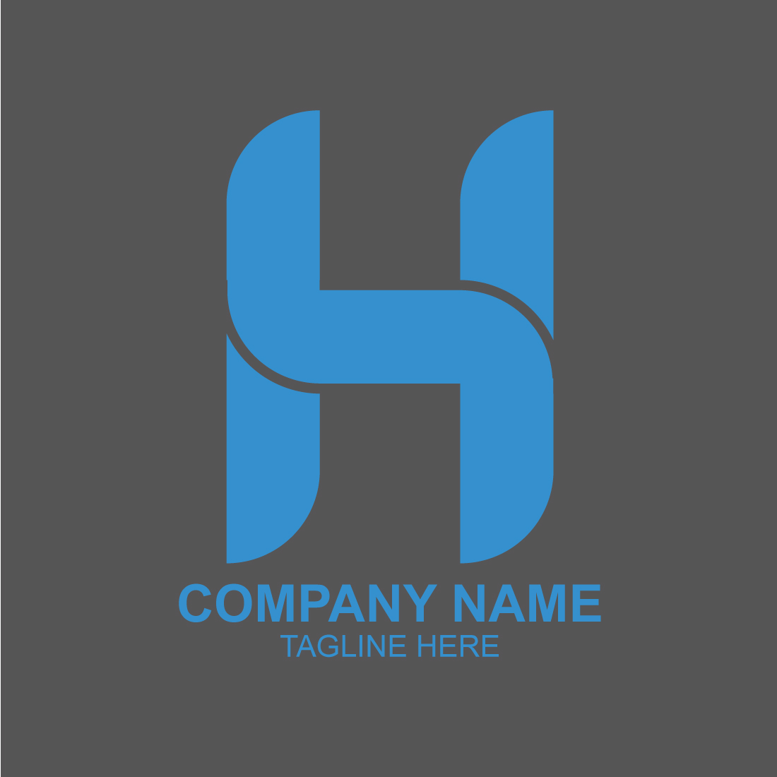 Modern H Letter Logo Design preview image.