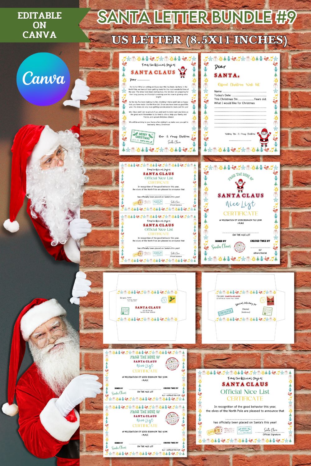 Santa Letter Bundle #9 pinterest preview image.