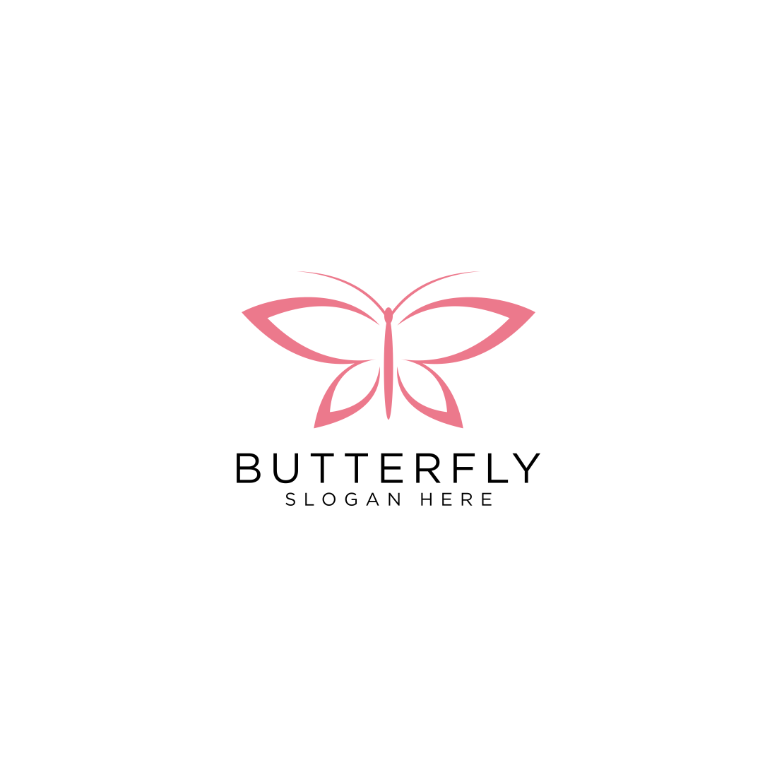 butterfly animal design vector preview image.