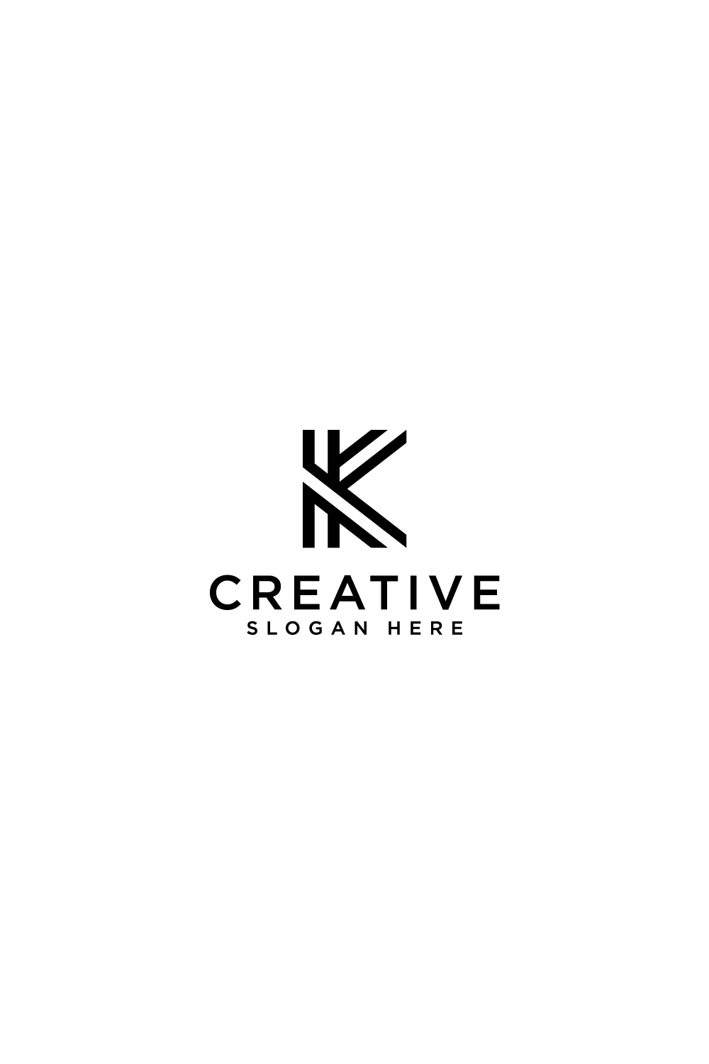 k letter logo vector design pinterest preview image.