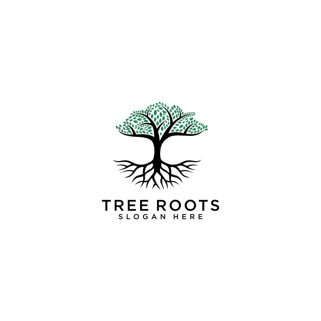 tree roots vector design preview image.