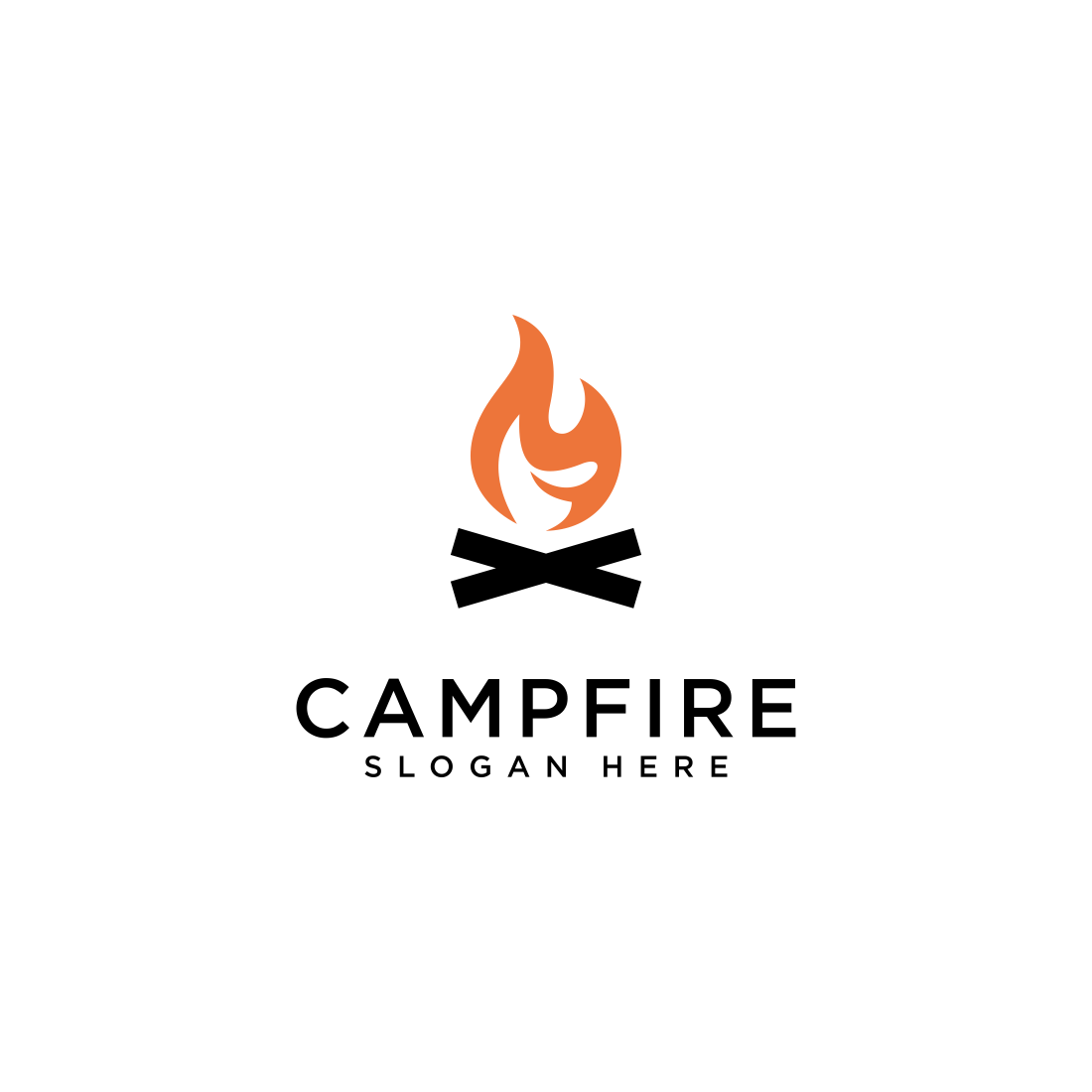 campfire vector design preview image.