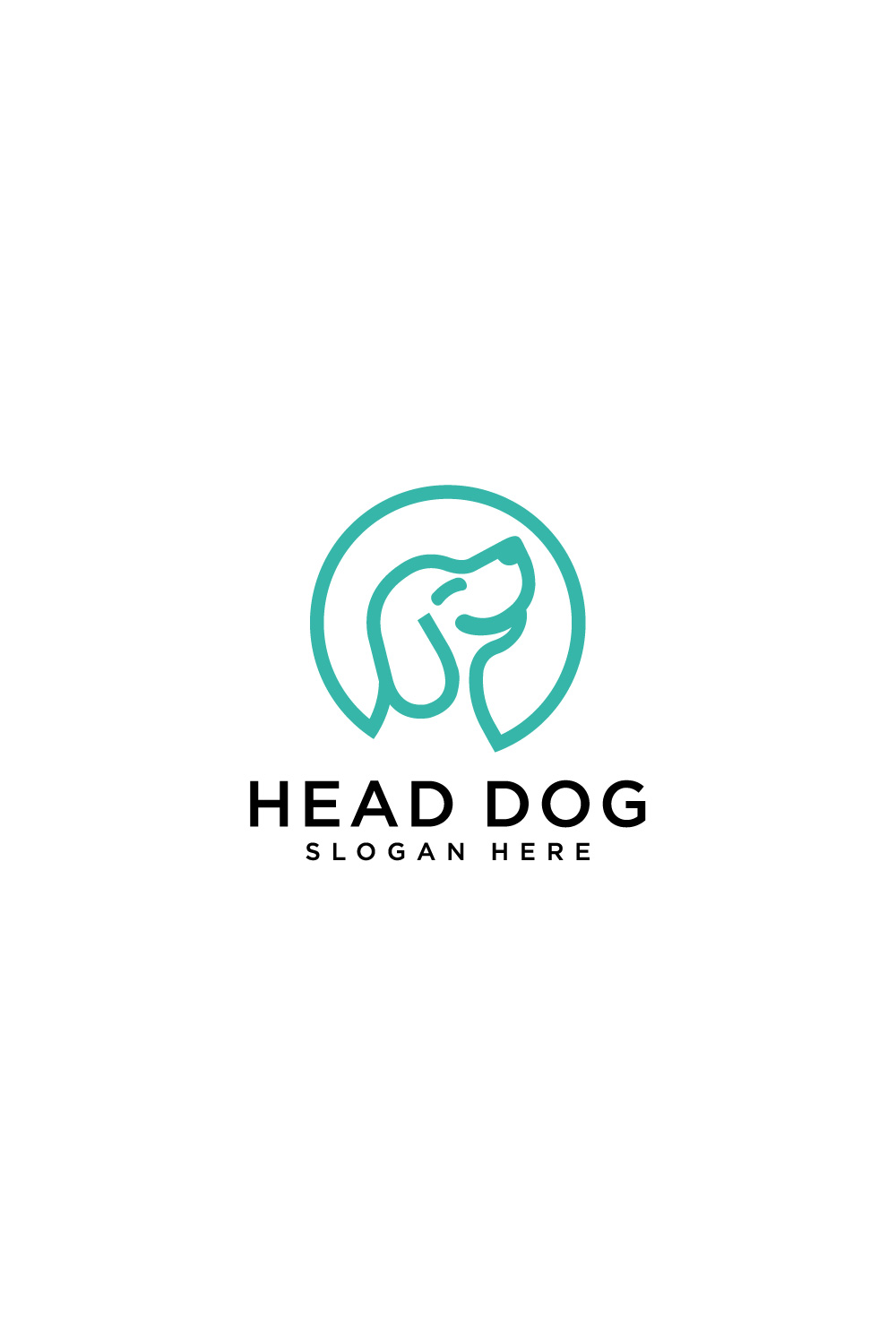 dog head vector design line style pinterest preview image.