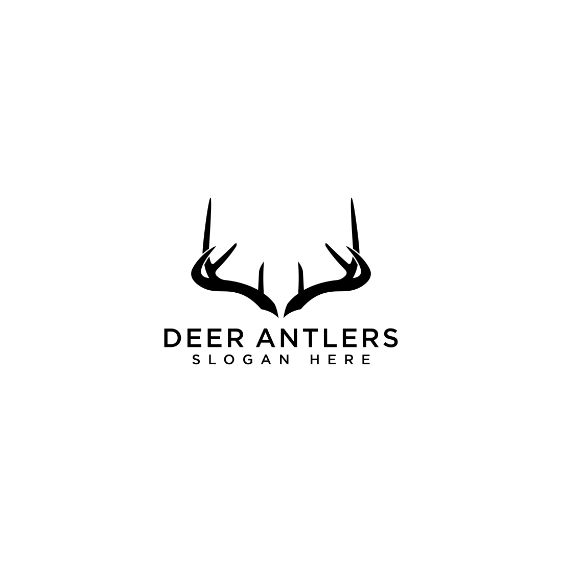 deer antlers vecot design preview image.