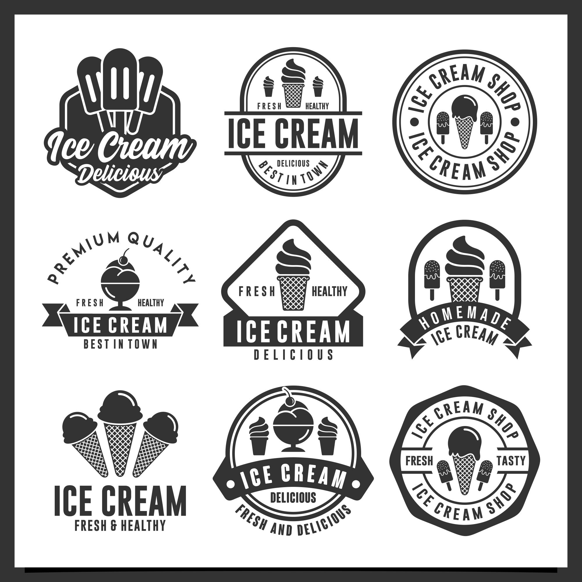36 ice cream logo badge design collection 4 442