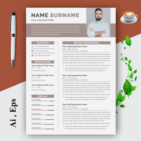 Clean Resume Layout Resume Template Design cover image.