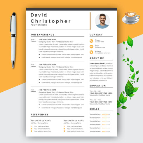 Creative Minimalist Resume Design Layout cover image.