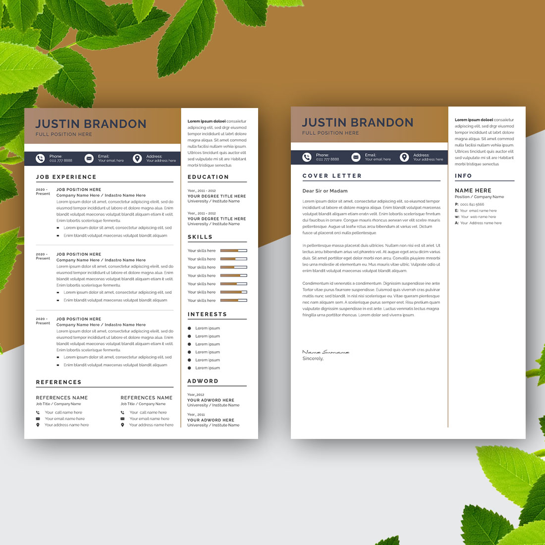 Clean and Professional Resume Layout preview image.