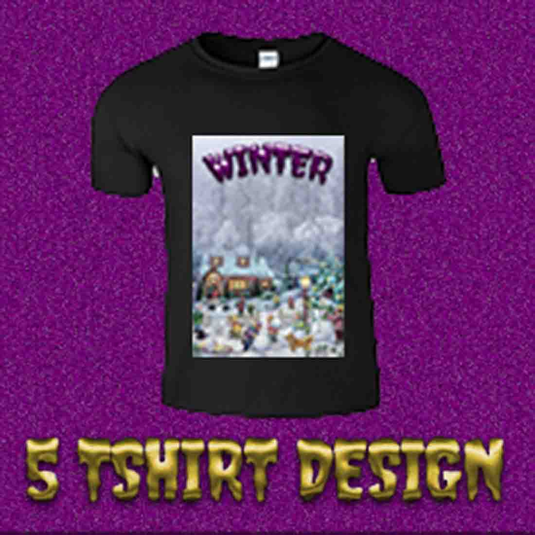 winter design t shirt preview image.