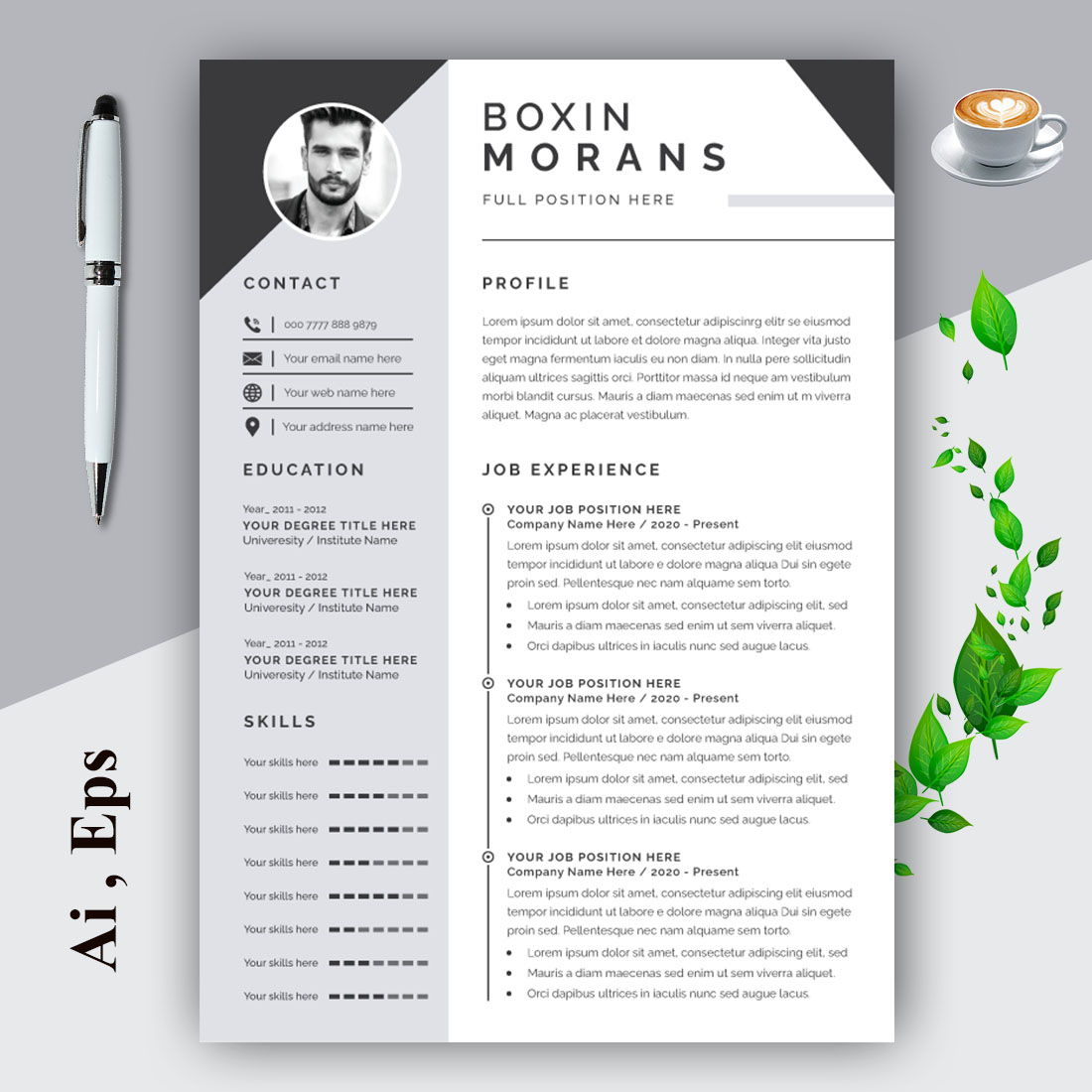 Business Cv Template Layout cover image.
