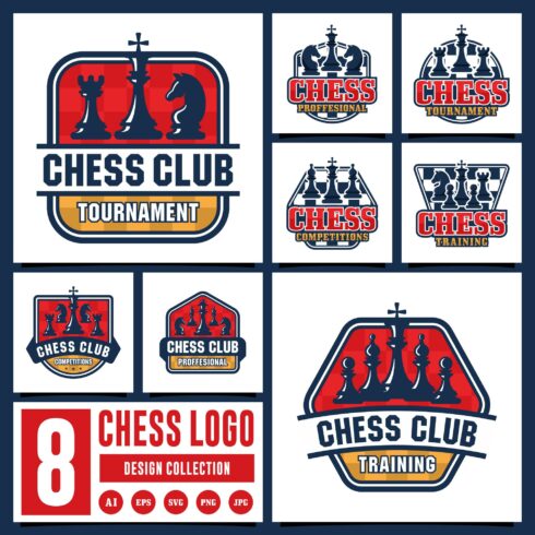 8 Chess logo design collection - $10 cover image.