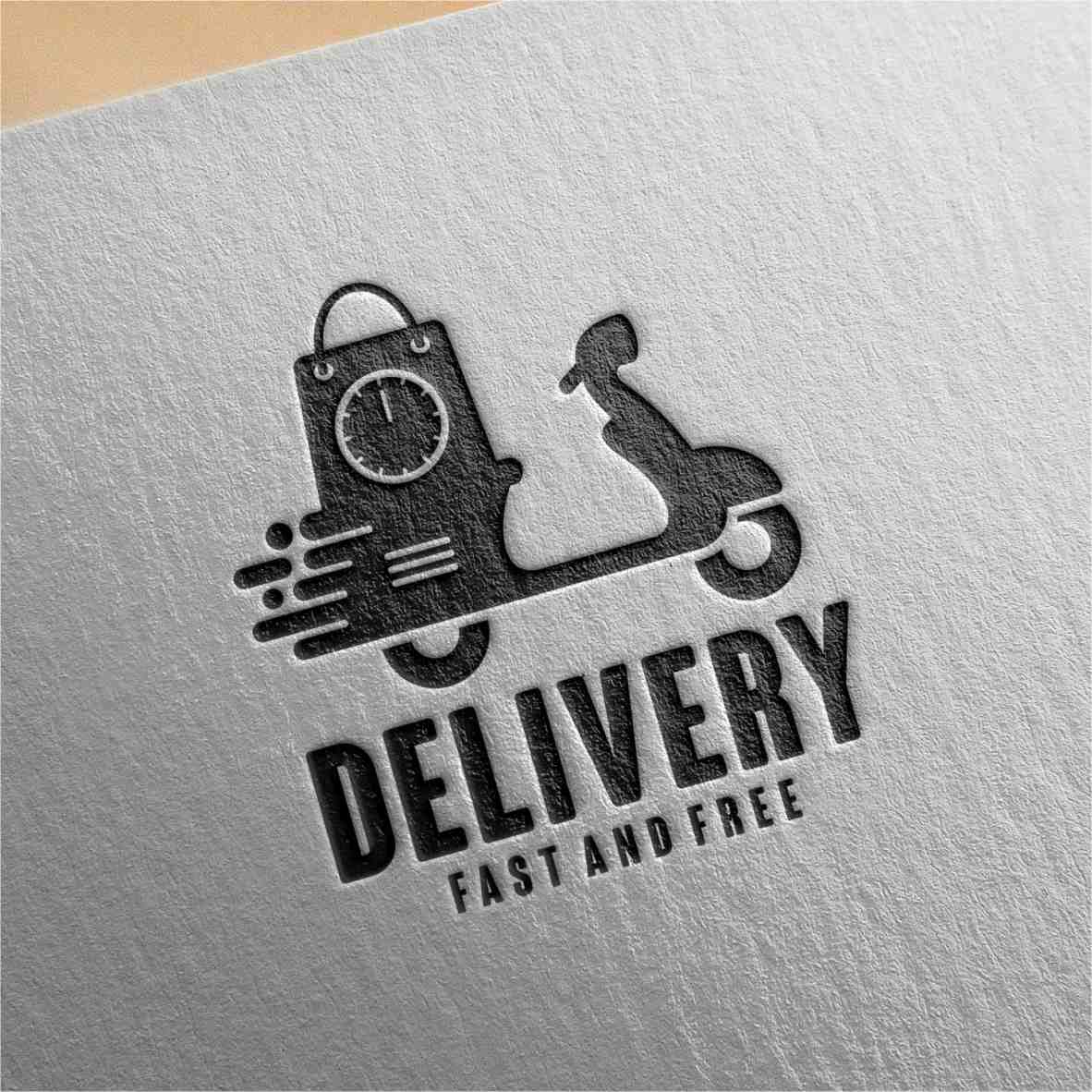 Computer With Fast And Free Delivery Logo Stock Illustration - Download  Image Now - Adult, Computer, Delivering - iStock