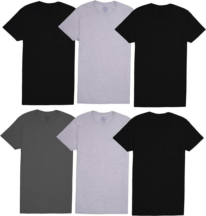 True Classic Tees | Staples |6-Shirt Pack | Premium Fitted Men's T-Shirts | Crew Neck pinterest preview image.