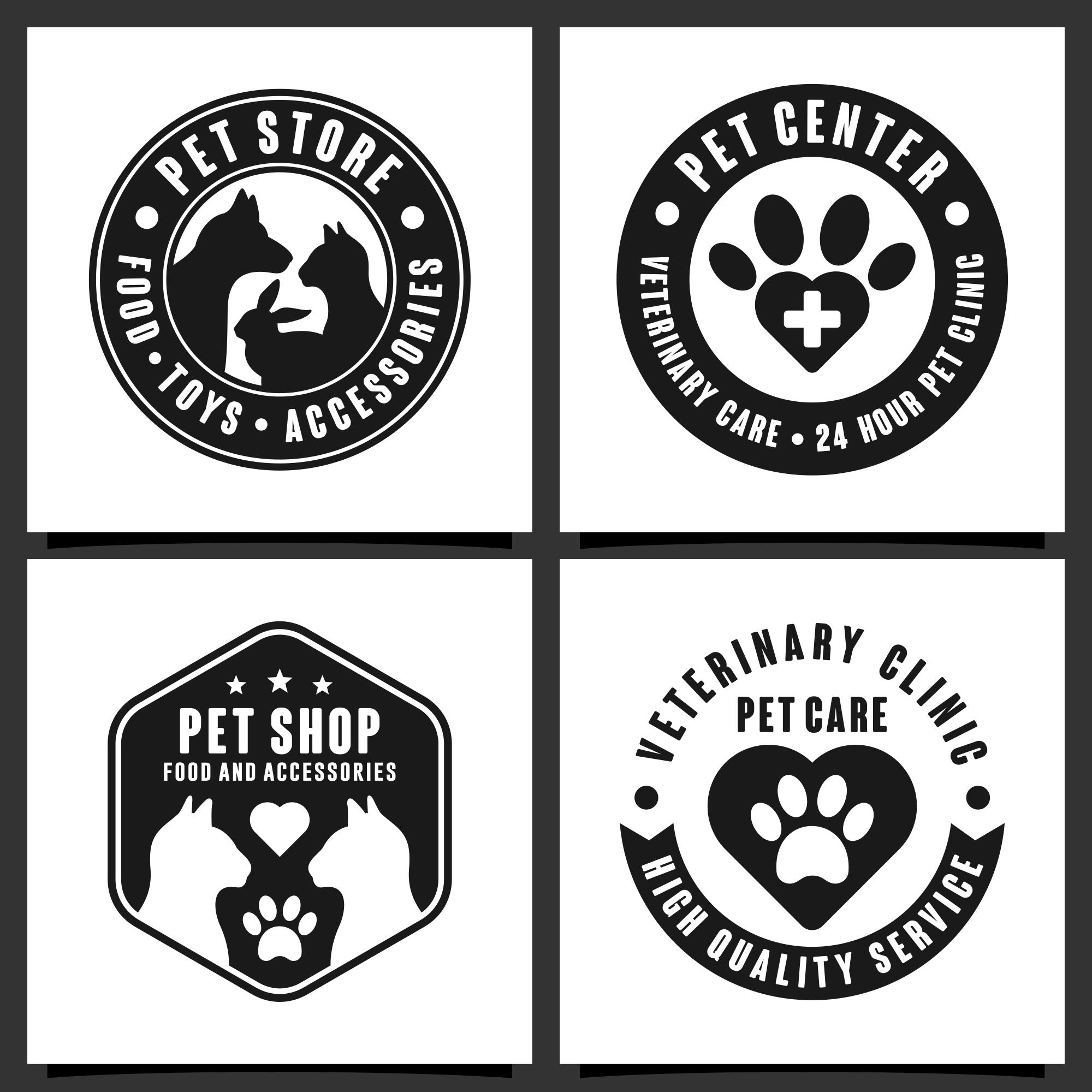 9 Pet Shop design logo collection preview image.