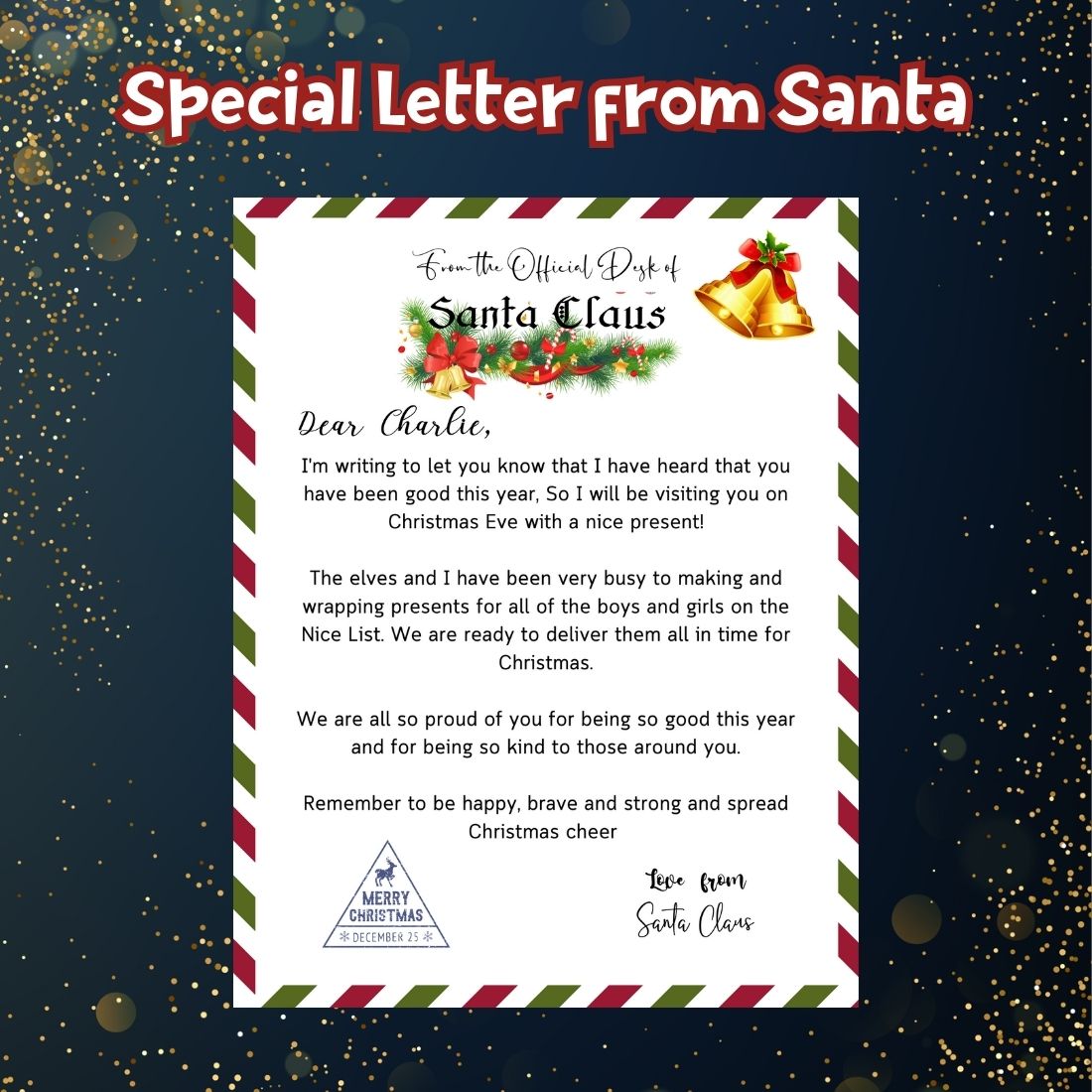 Santa Letter Bundle | Editable by Canva preview image.
