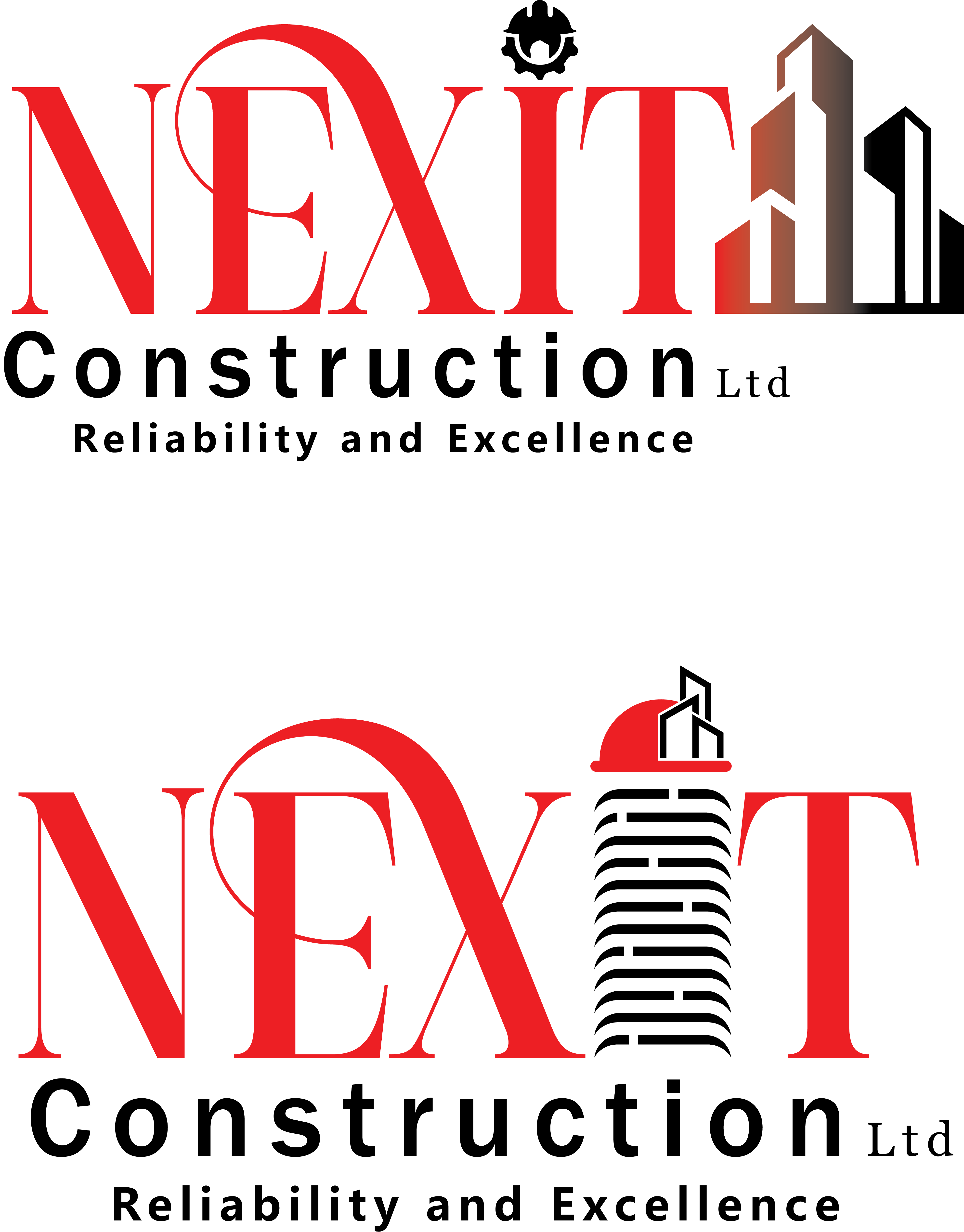 Nexit construction Logo pinterest preview image.