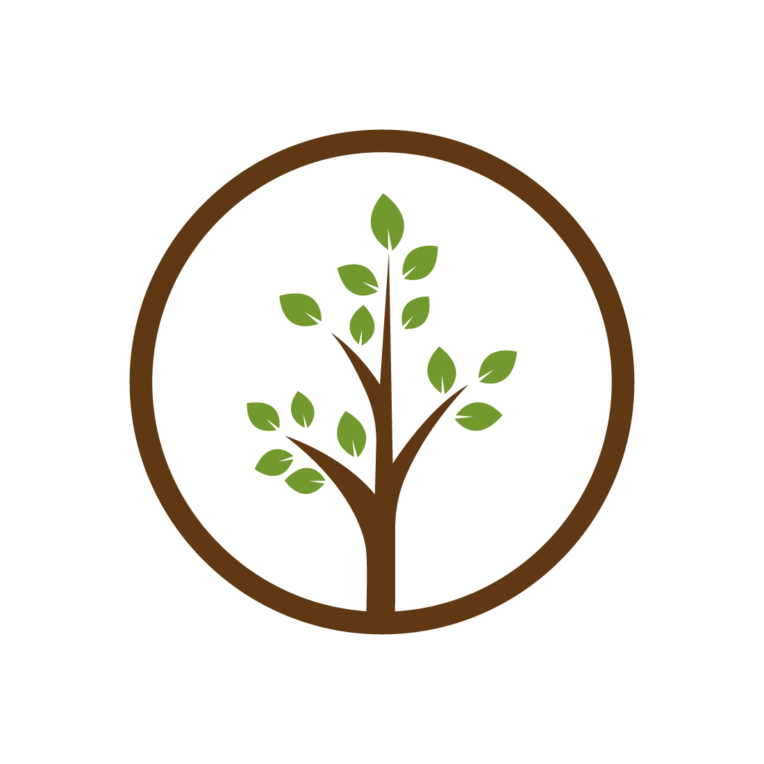 Fresh Tree plant logo design preview image.