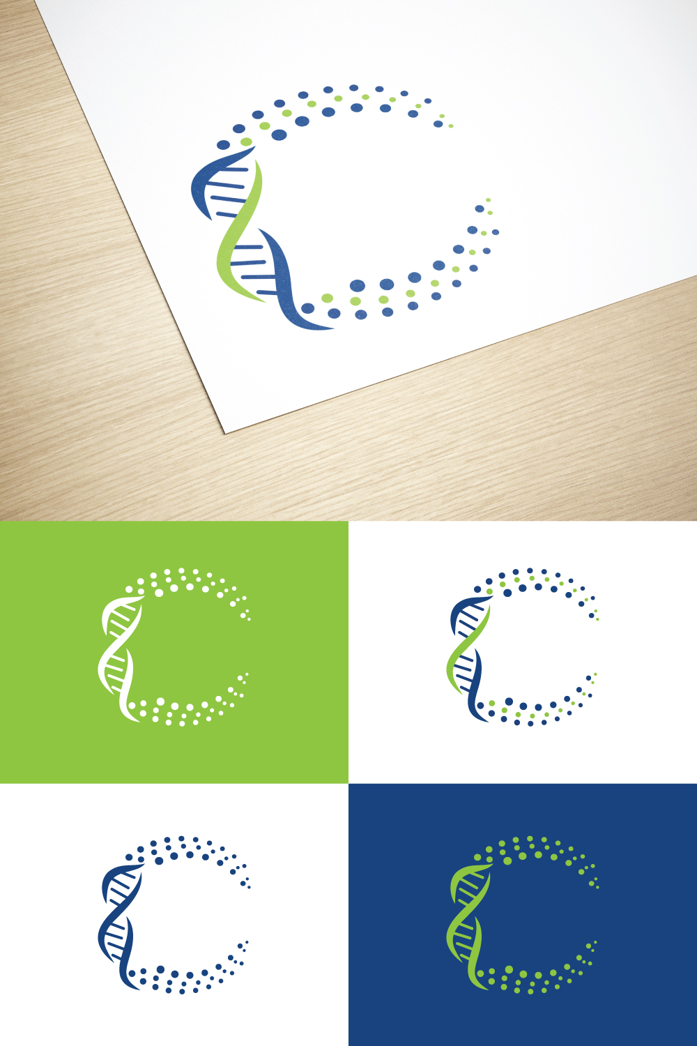 DNA and RNA logo vector pinterest preview image.