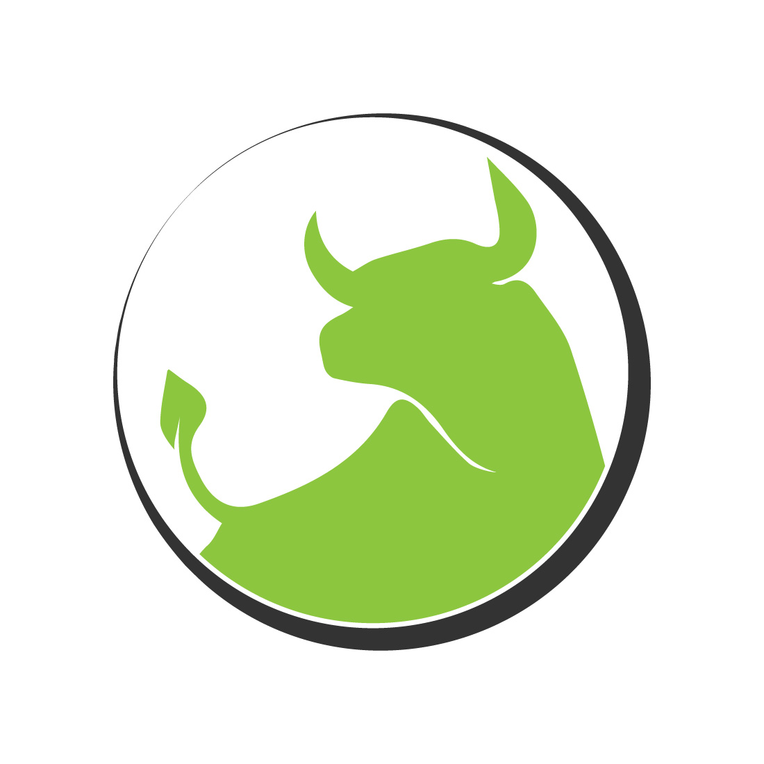 Bull Head logo design preview image.