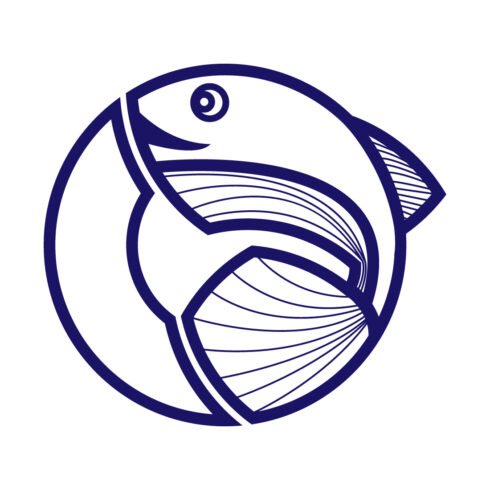 Fish logo design icon cover image.