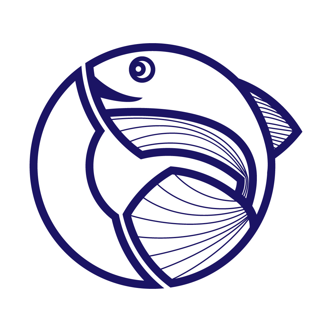 Fish logo design icon cover image.