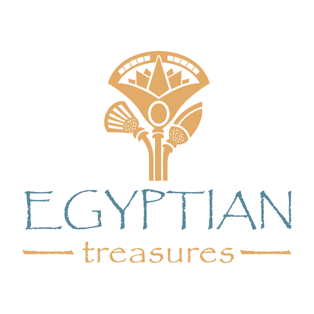 Egyptian treasures icon logo cover image.