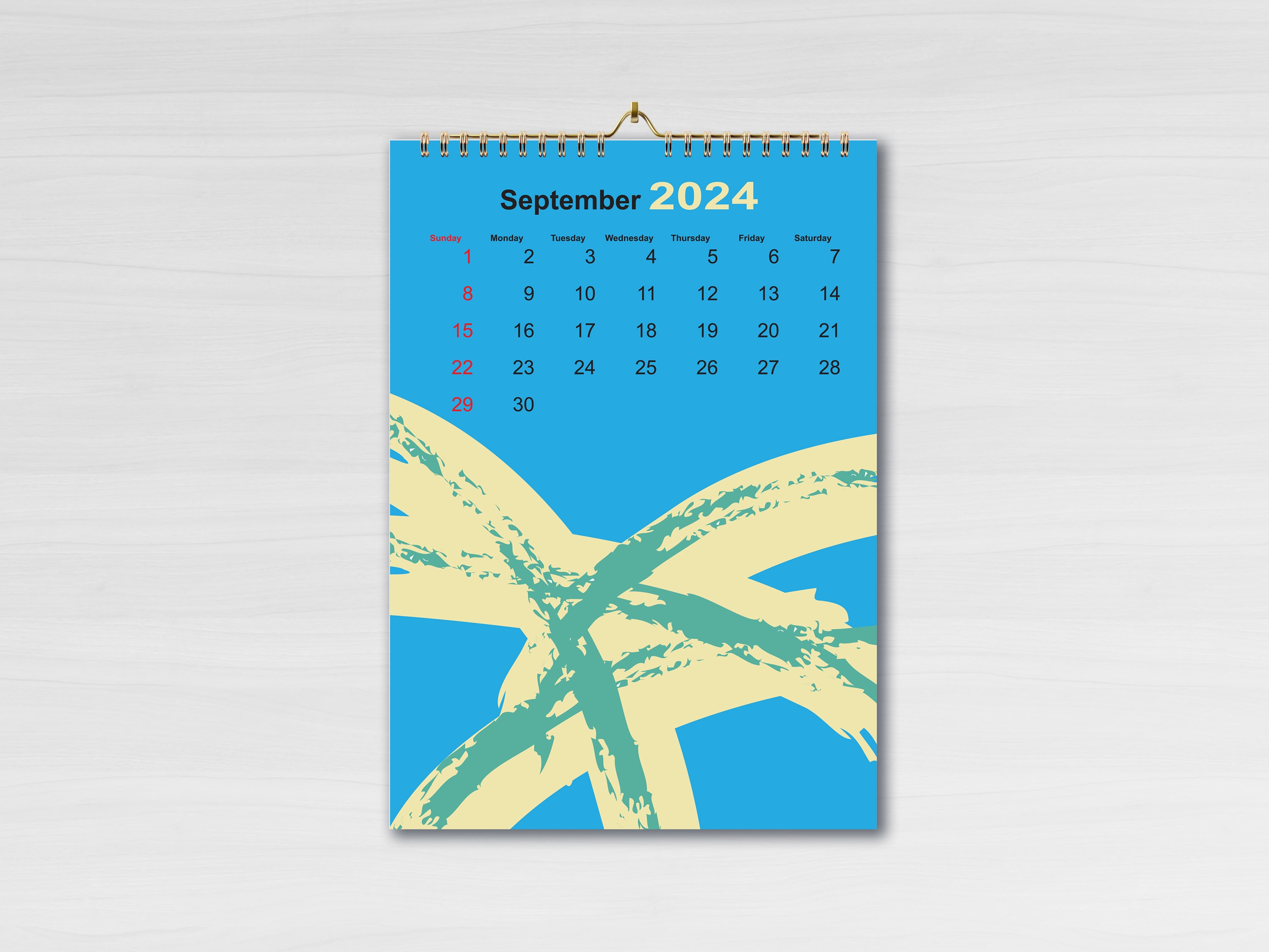 abstract colourful vector wall calendar 2024 12 pages plus cover and page of 2025 year calendar editable size a4 sample 5 min 400
