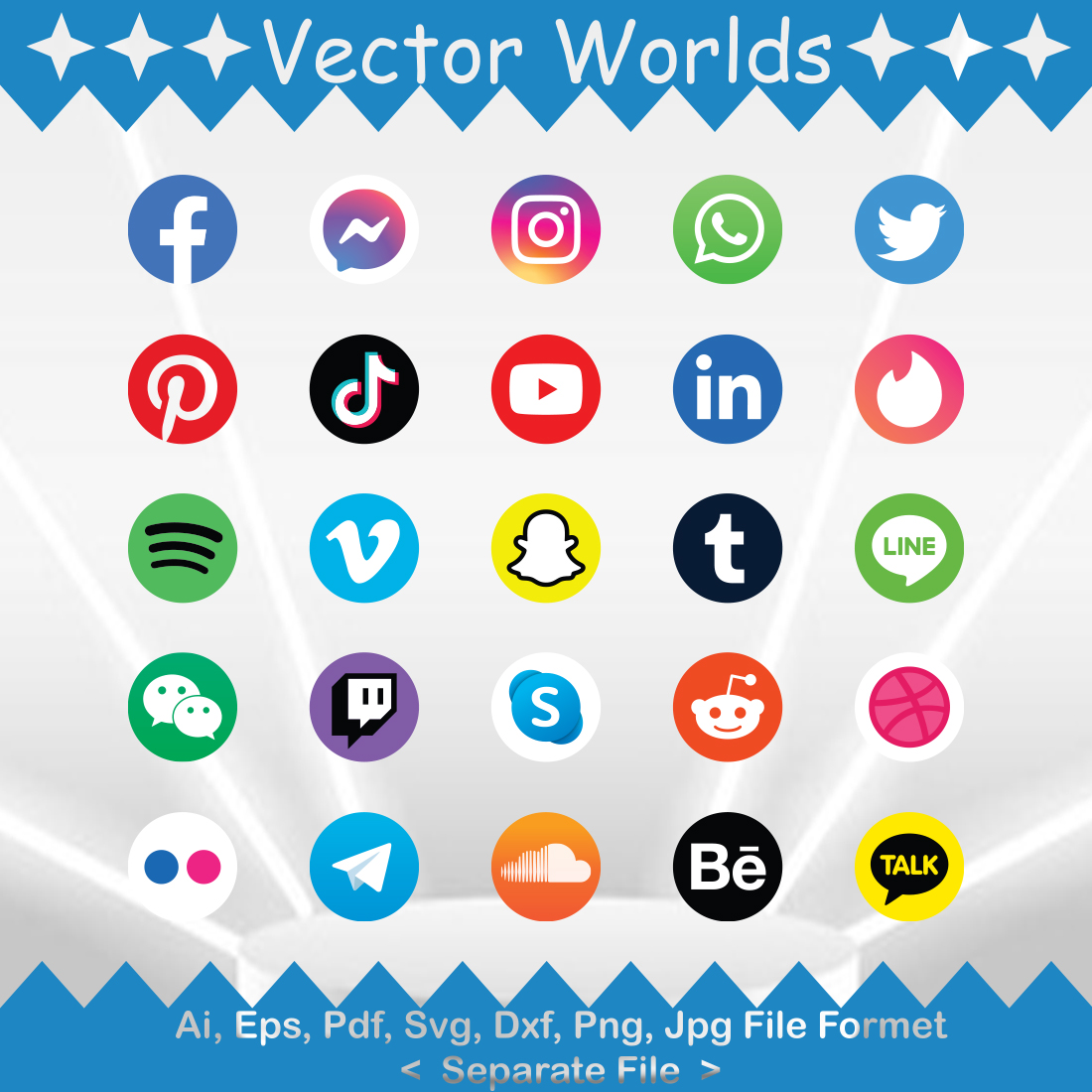 Social media Logo SVG Vector Design preview image.