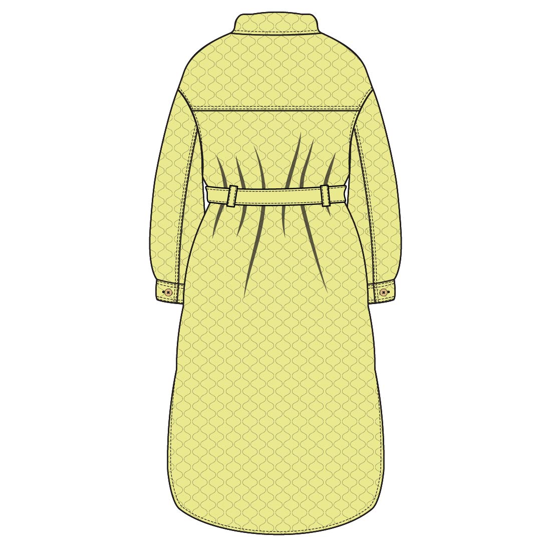 DROP SHOULDER ONION QUILTED TRENCH COAT (WOMEN'S) preview image.
