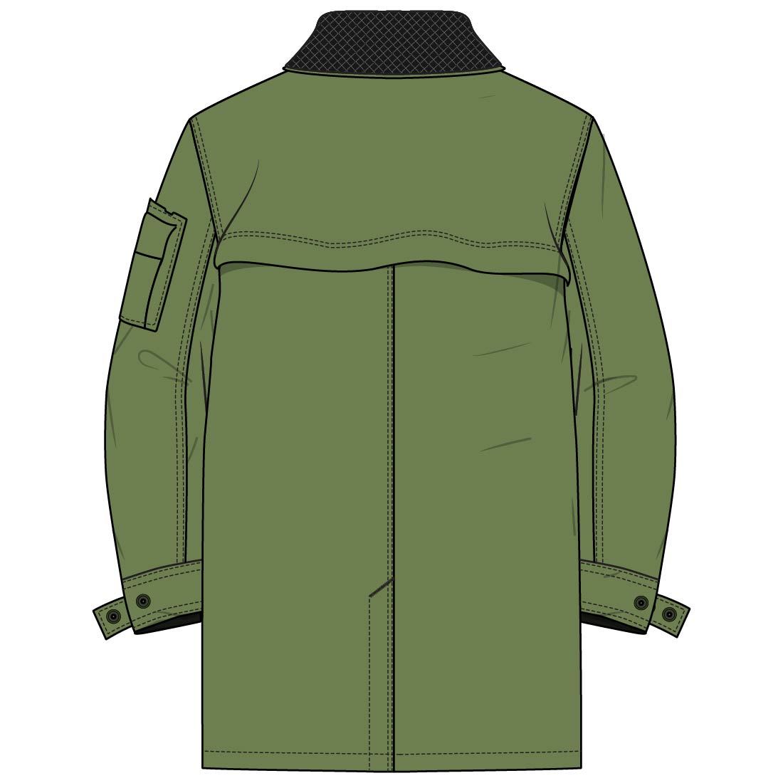 MEN'S WOOL BLEND MILITARY PARKA preview image.