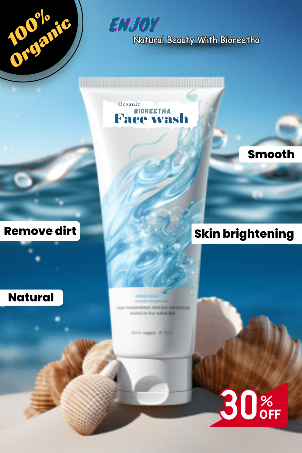 Face Wash pinterest preview image.