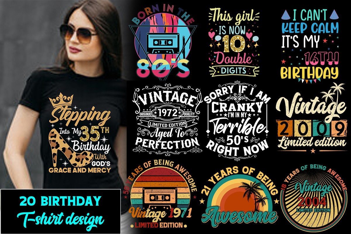 birthday tshirt design bundle bundles 32731405 1 456