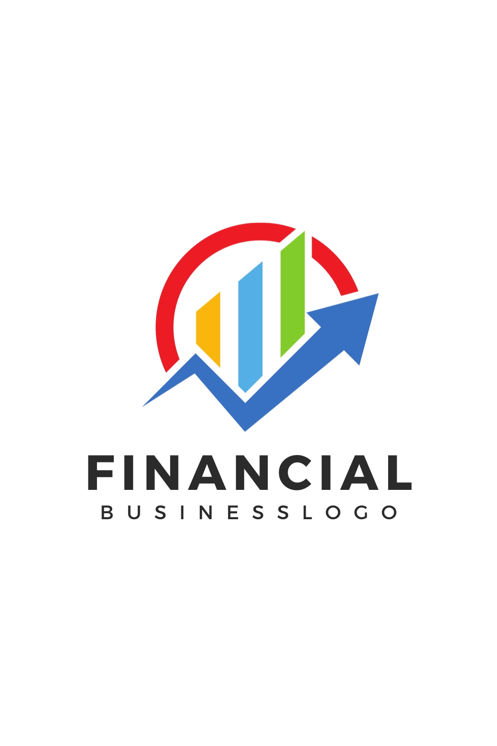 Financial Business Logo Template pinterest preview image.