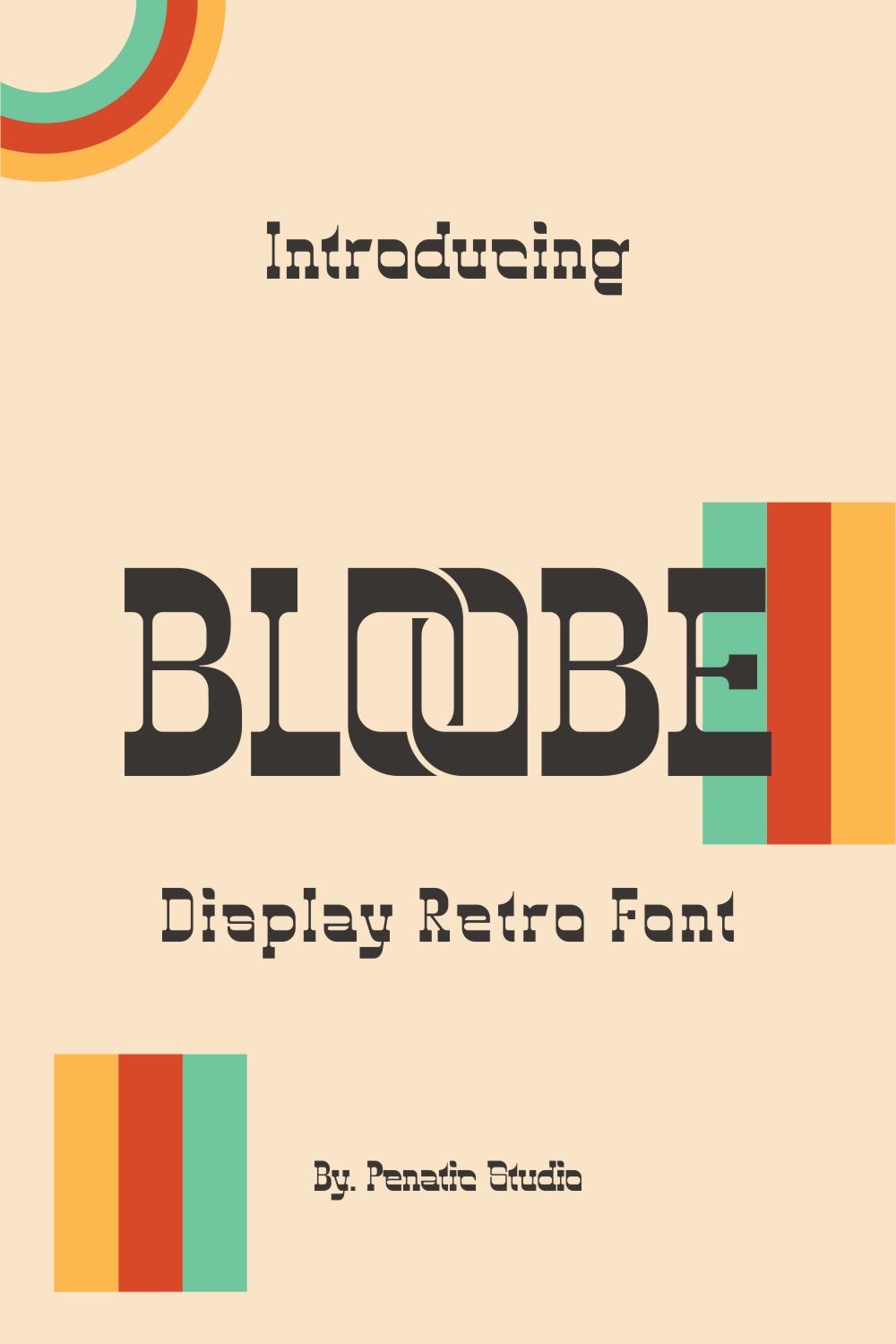 Bloobe _ Display Retro Font pinterest preview image.