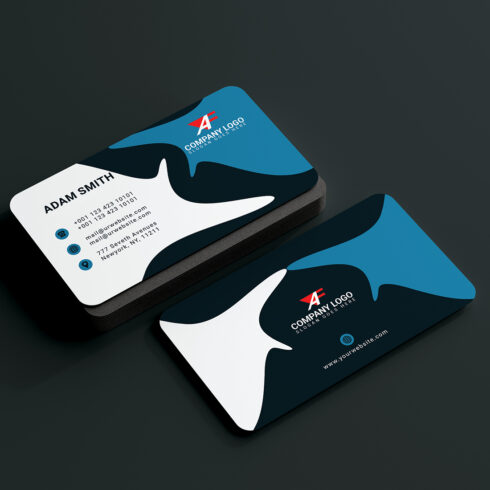 Stylish Business Card 4 Color Variation In One Pack 2024 cover image.
