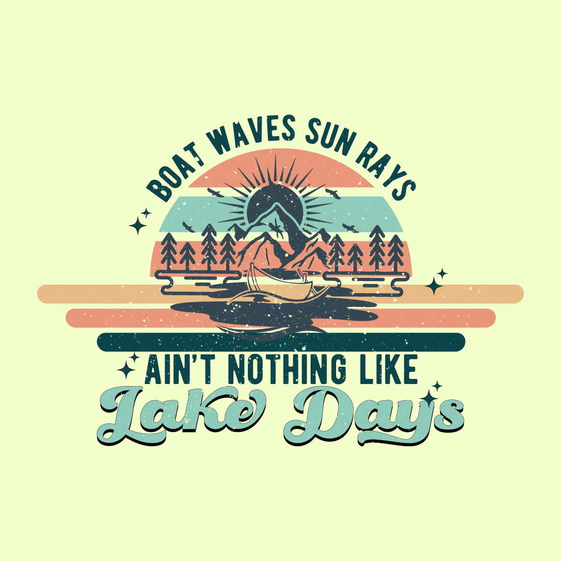 Lake Summer T-shirt Design preview image.